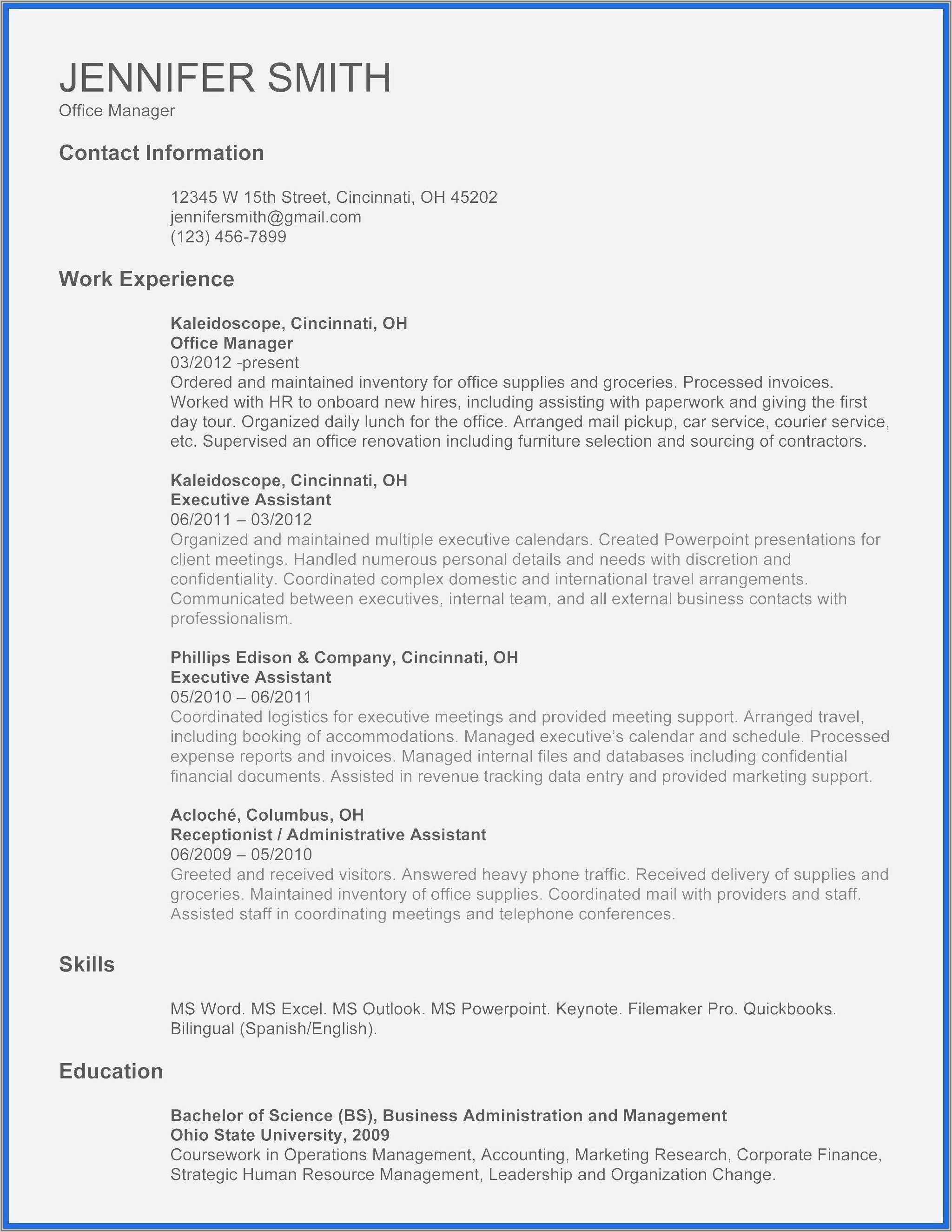 Microsoft Office Resume Templates Word 2010