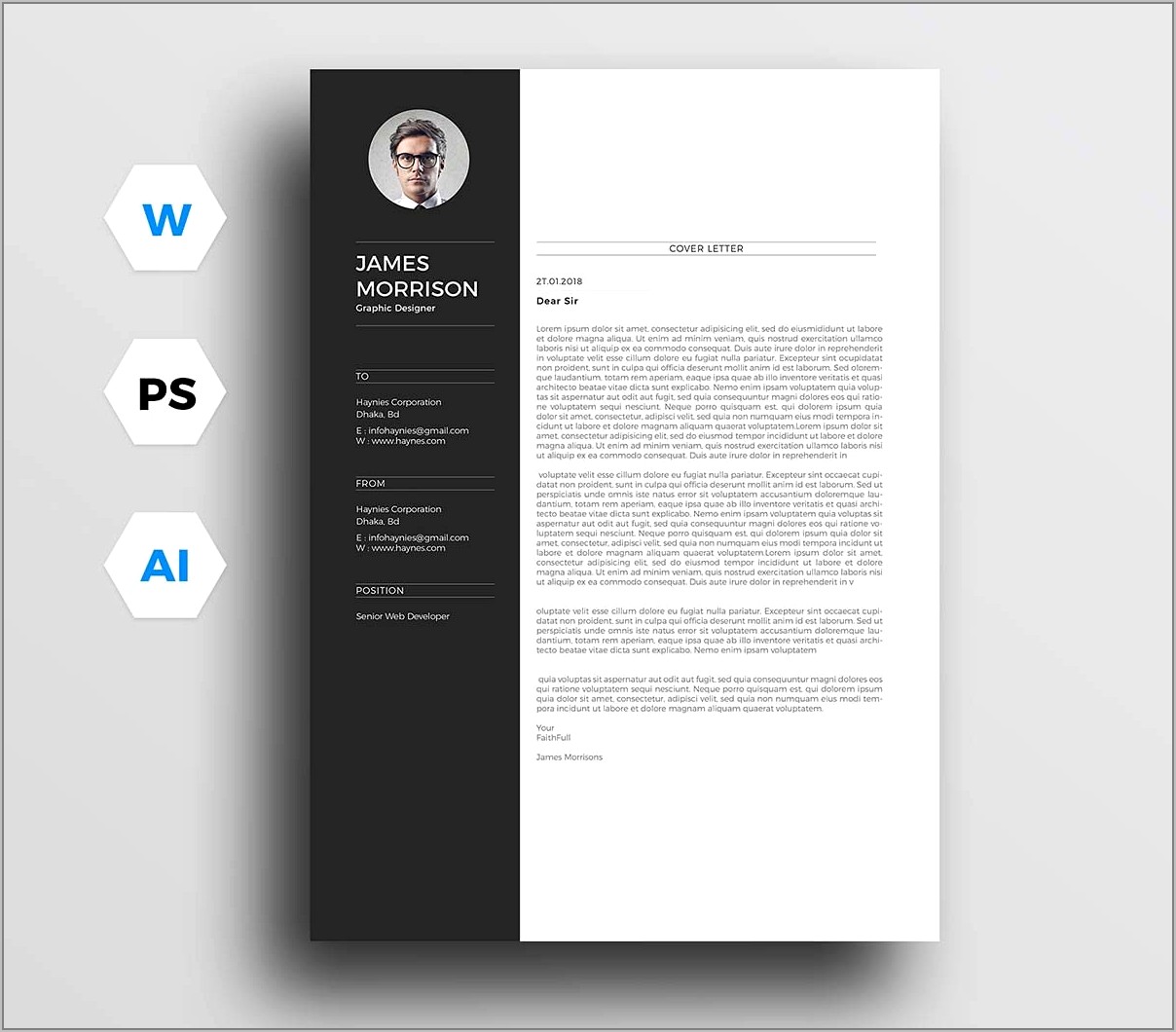Microsoft Word Resume Cover Letter Template Free