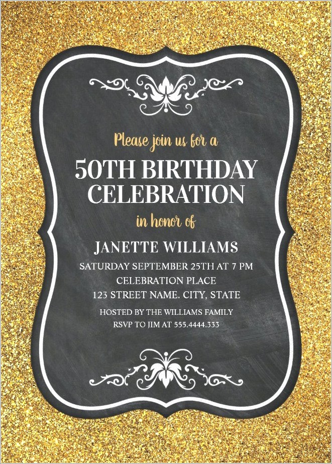 Milestone Birthday Invitations Templates
