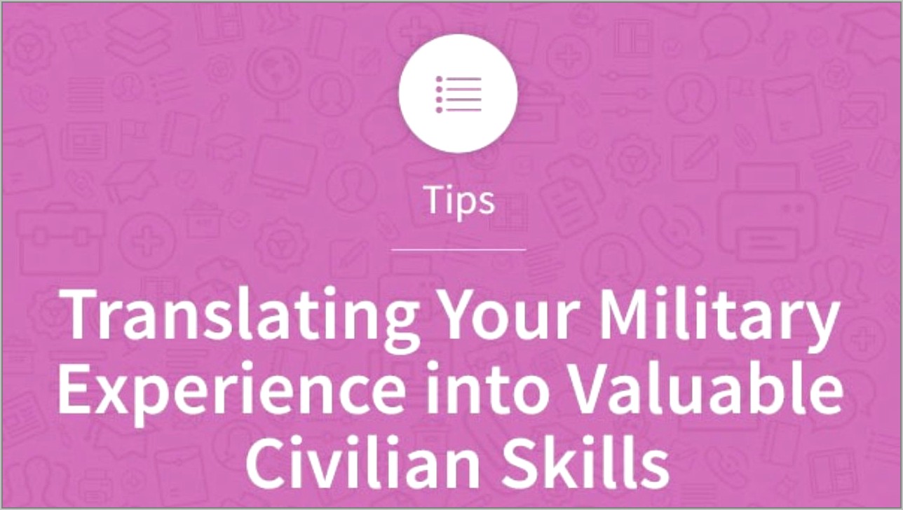 Military Skills For Resume