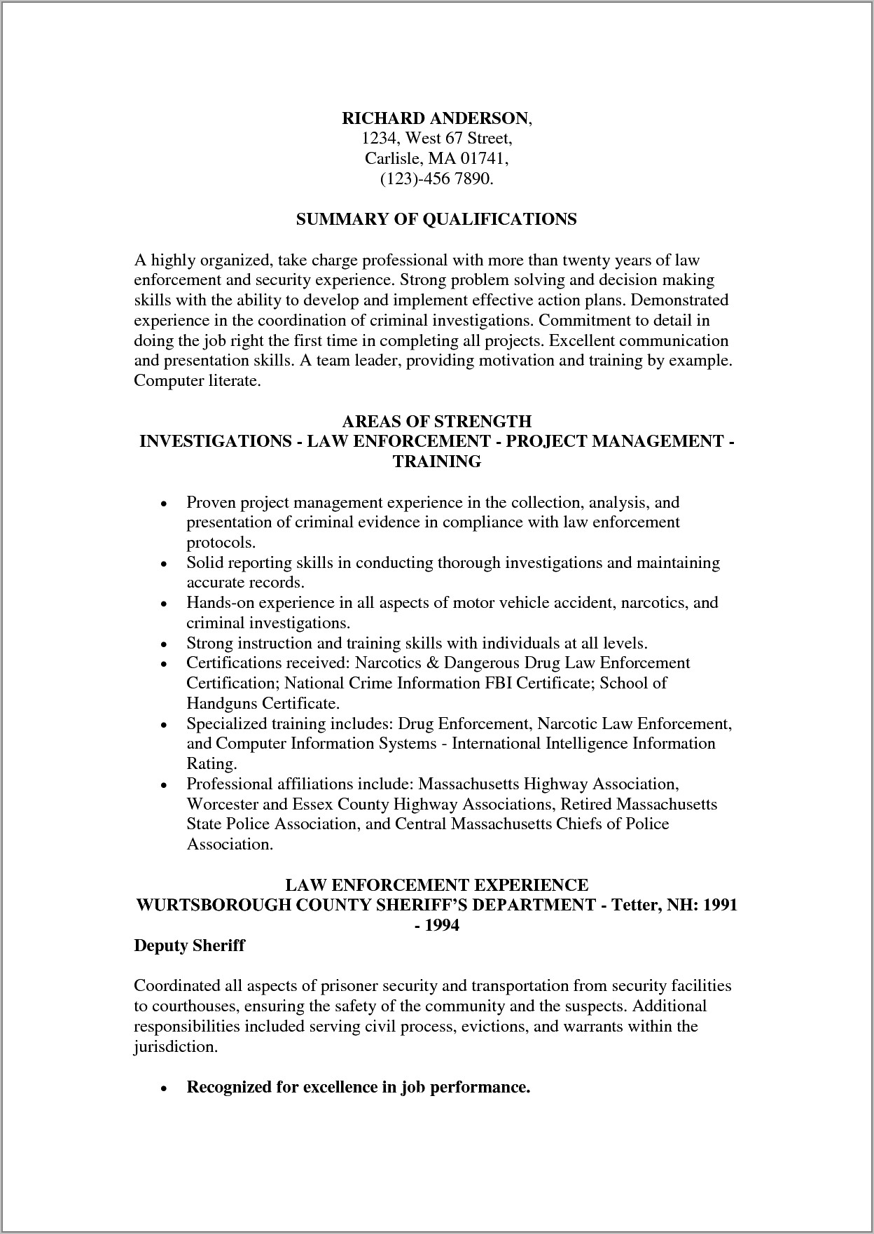 Military To Civilian Resume Objective Examples