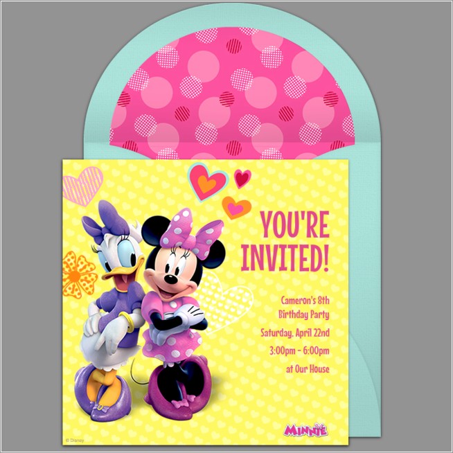 Minnie And Daisy Invitations