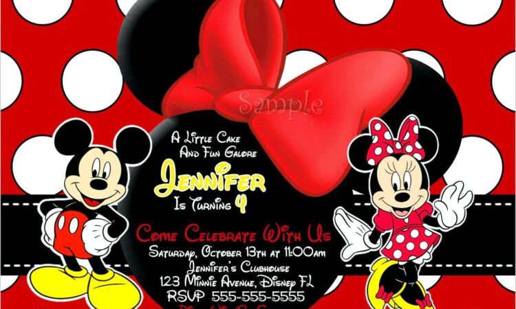 Minnie And Mickey Invitations Free