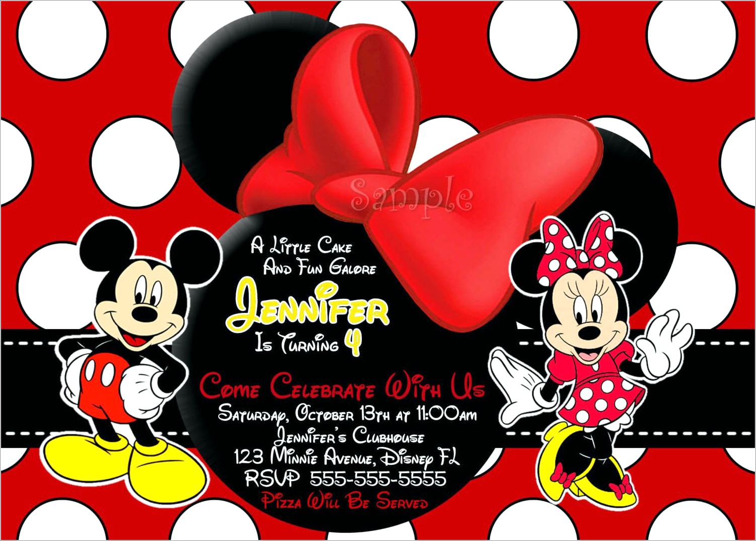 Minnie And Mickey Invitations Free