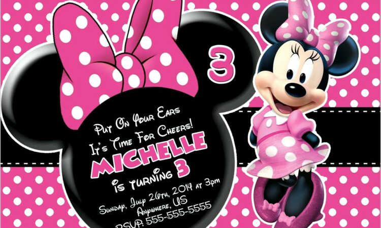 Minnie Mouse 3rd Birthday Invitations