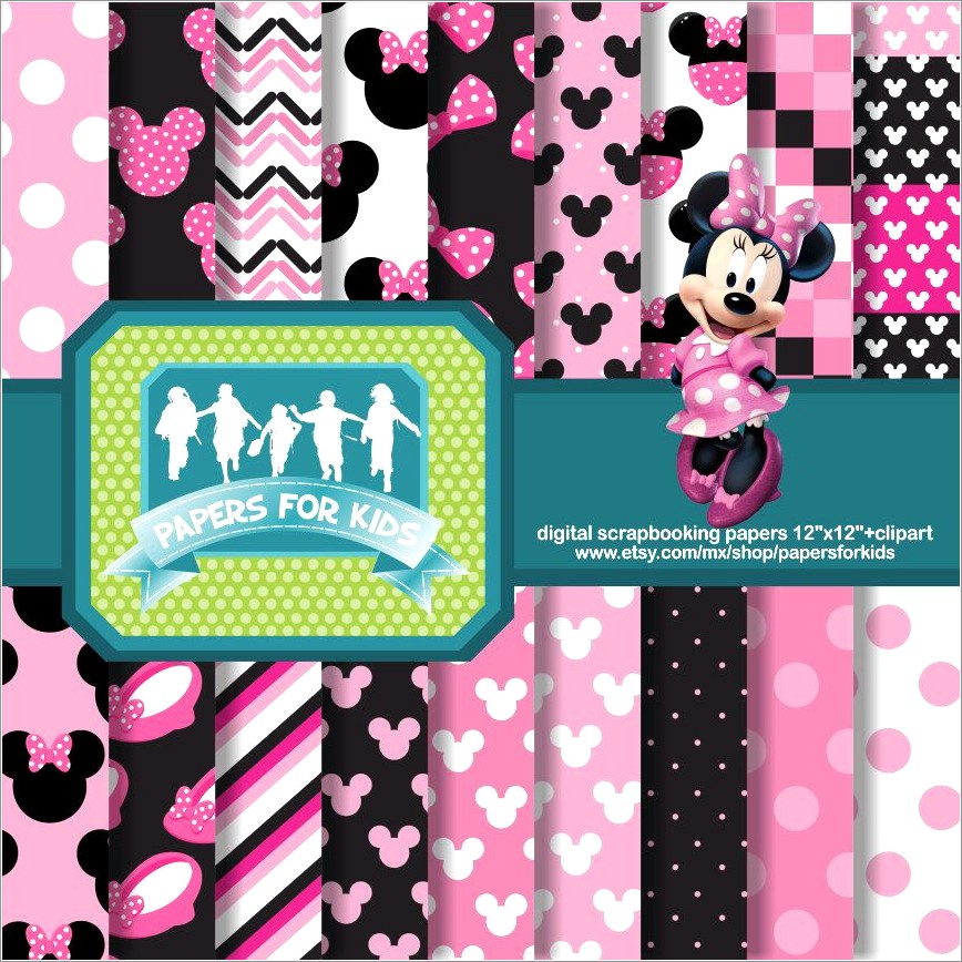 Minnie Mouse Birthday Invitation Background