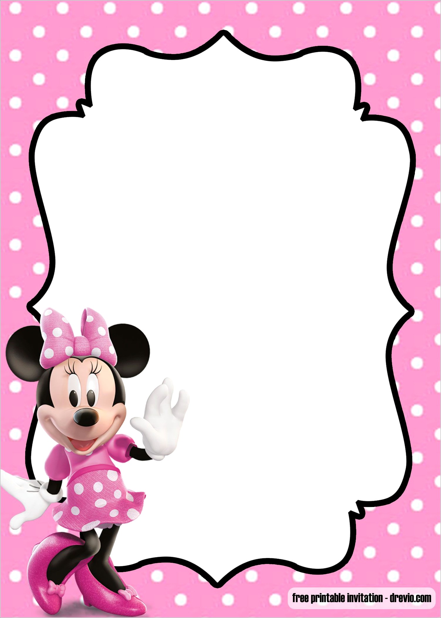 Minnie Mouse Birthday Invitations Templates