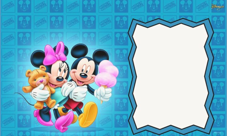 Minnie Mouse Invitation Background Portrait