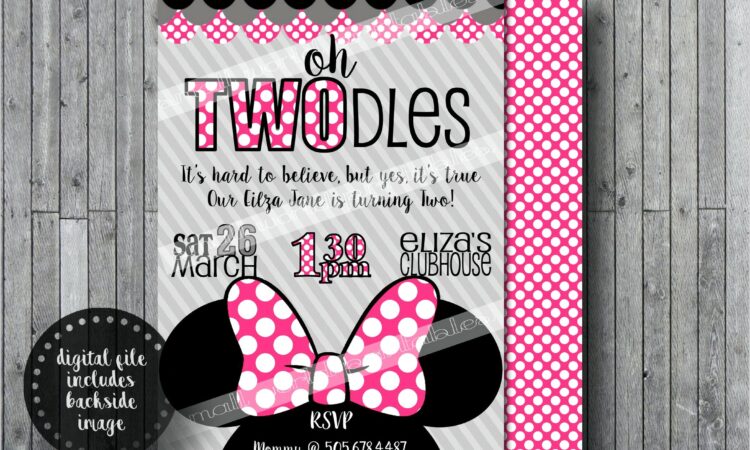 Minnie Mouse Oh Twodles Invitations