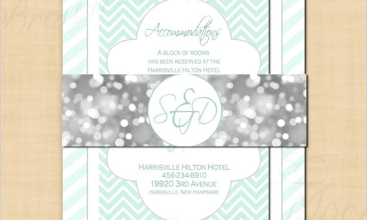 Mint Green And Gray Wedding Invitations