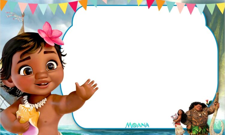 Moana Birthday Invitation Template Free