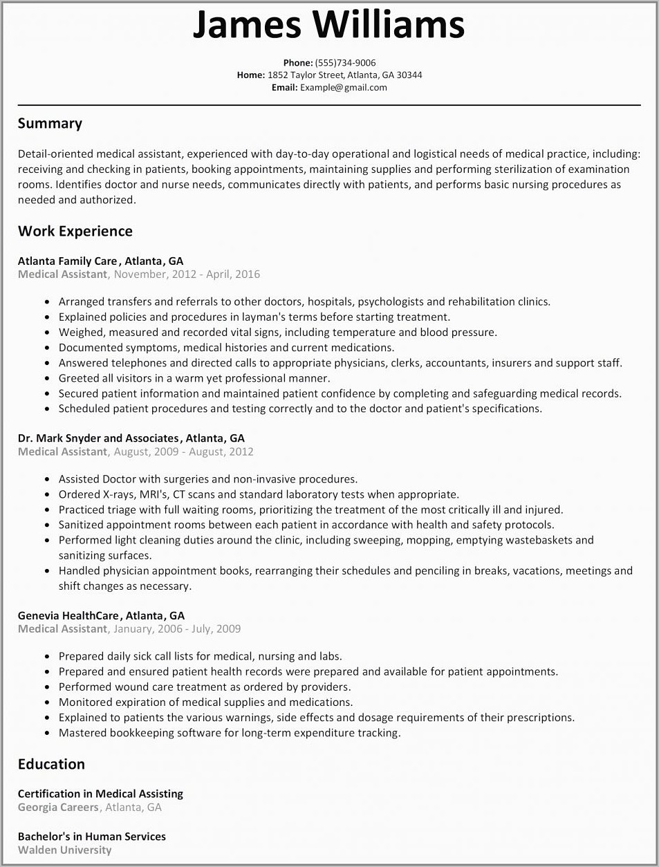 Modern Functional Resume Template Free