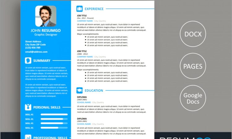 Modern Resume Template Free Download Docx