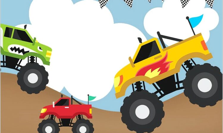 Monster Jam Invitations Printable Free