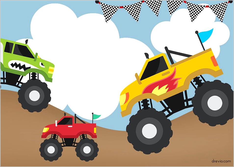 Monster Jam Invitations Printable Free