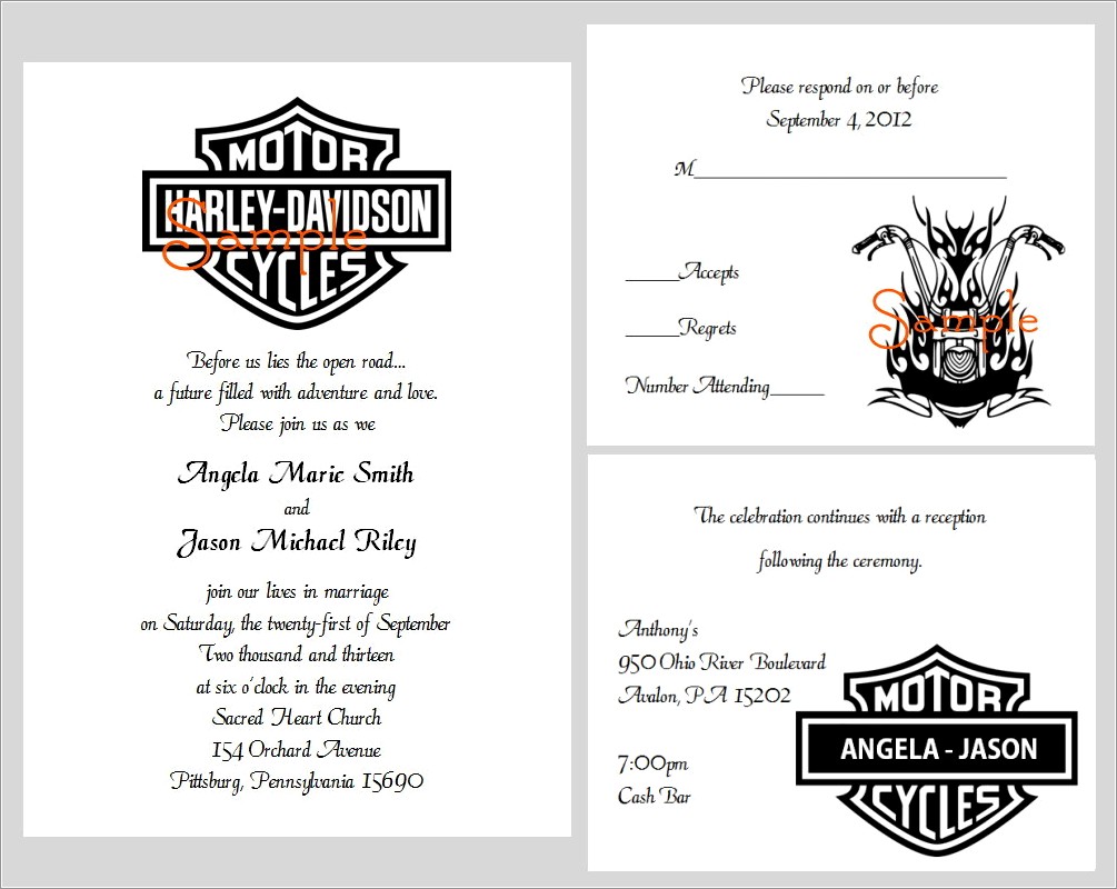 Motorcycle Invitations Free Printable