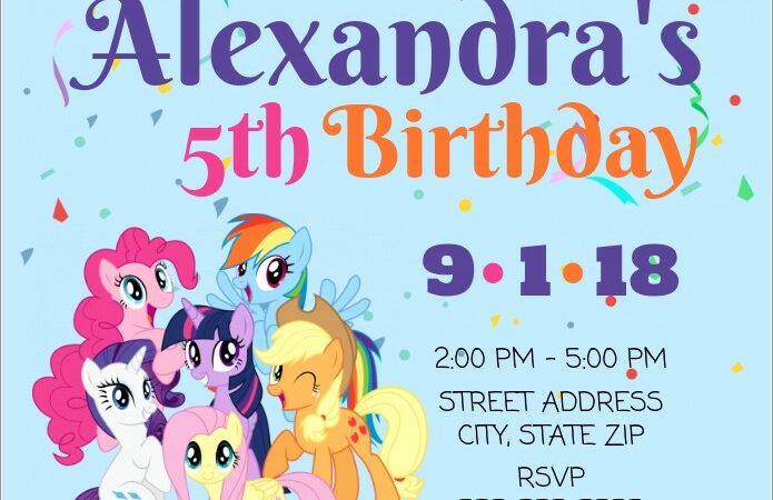 My Little Pony Birthday Invitation Template