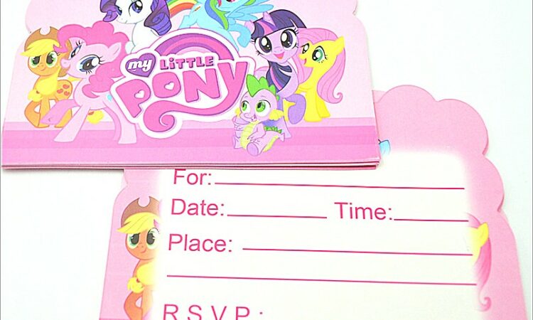 My Little Pony Invitation Card