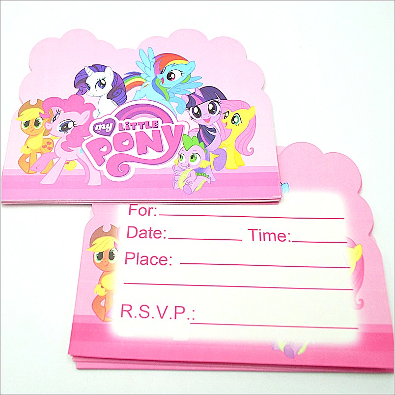 My Little Pony Invitation Card