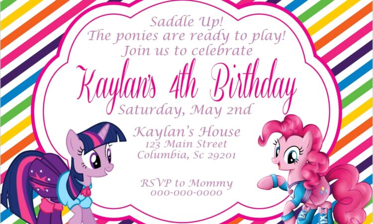 My Little Pony Invitations Etsy