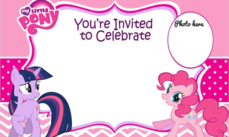 My Little Pony Template Invitations