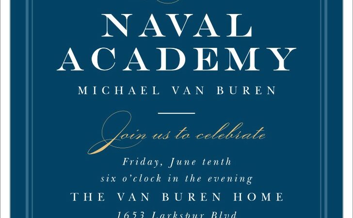 Naval Academy Graduation Invitations