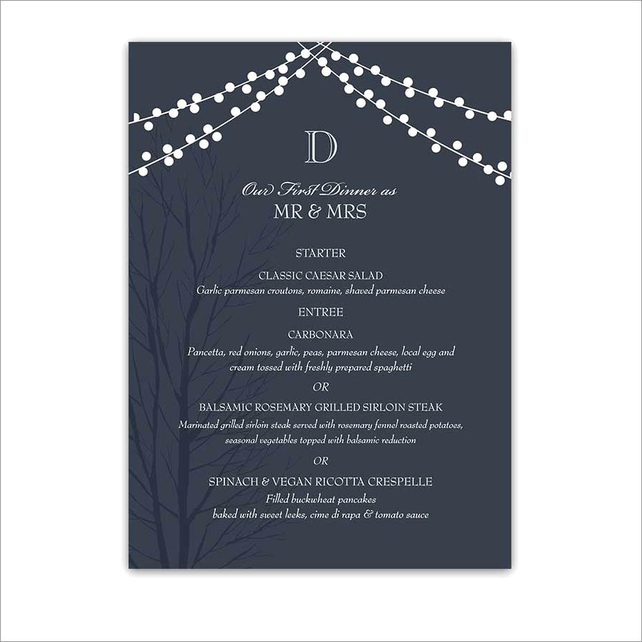 Navy Blue Rustic Wedding Invitations