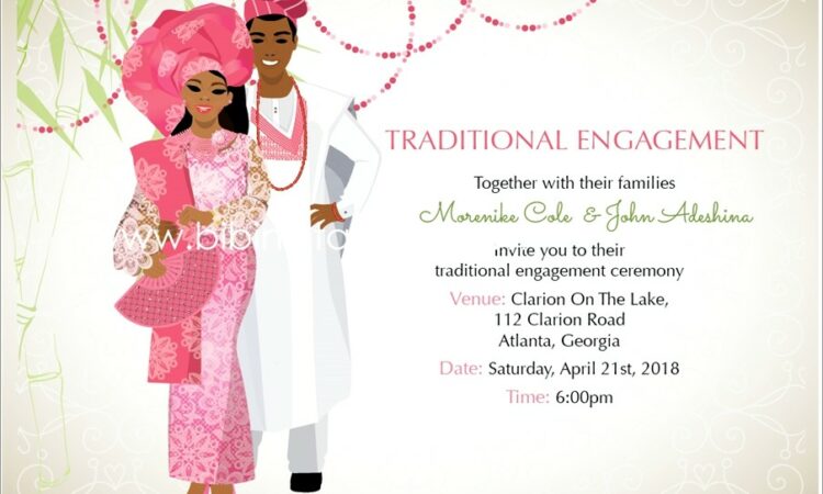 Nigerian Traditional Wedding Invitations