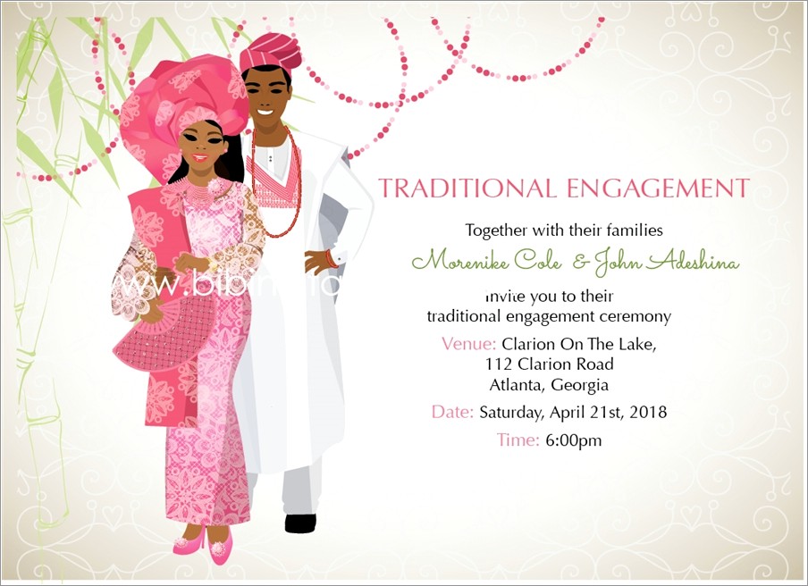 Nigerian Traditional Wedding Invitations