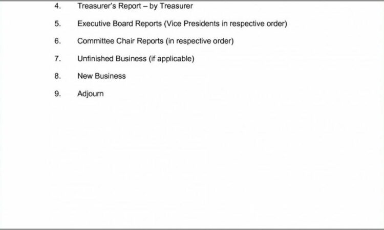 Nonprofit Board Meeting Agenda Example