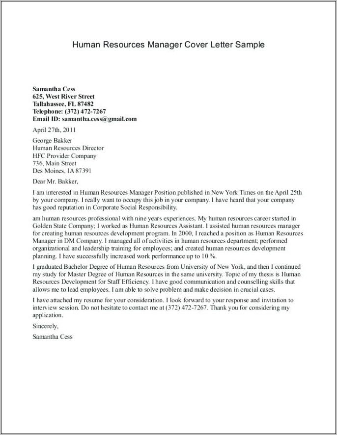 Nonprofit Fundraising Cover Letter Sample