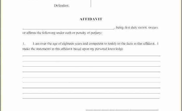 Notarized Affidavit Of Residency Template