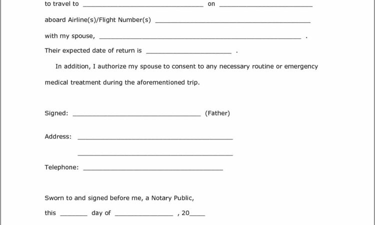 Notarized Letter For Child Travel To Mexico