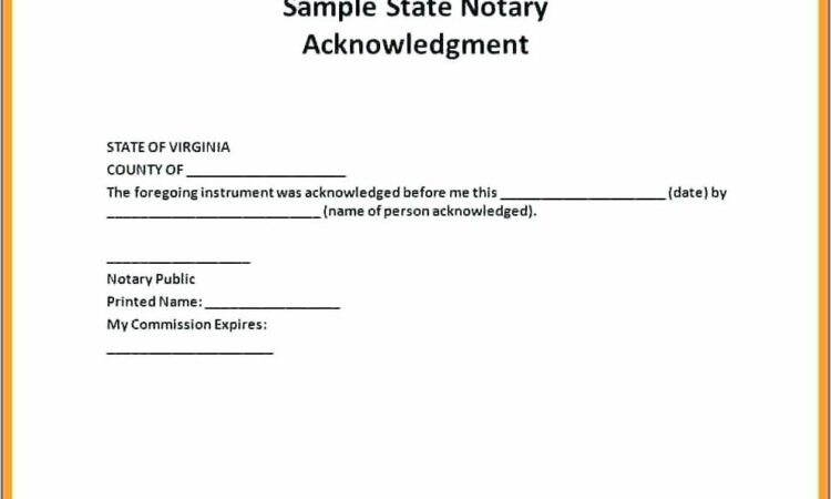 Notary Acknowledgement Sample Oklahoma