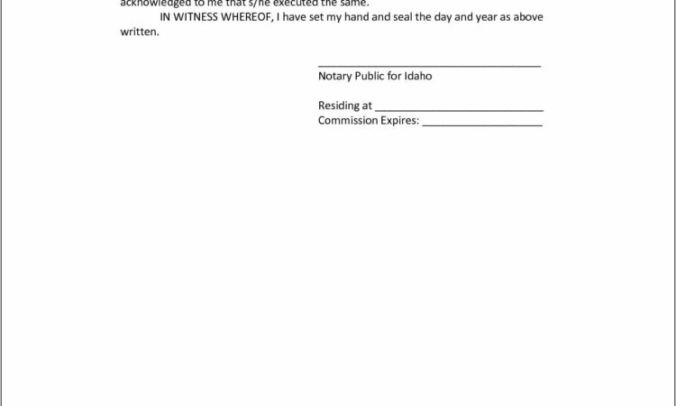 Notary Form Template Florida