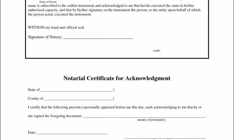 Notary Public Acknowledgement Texas