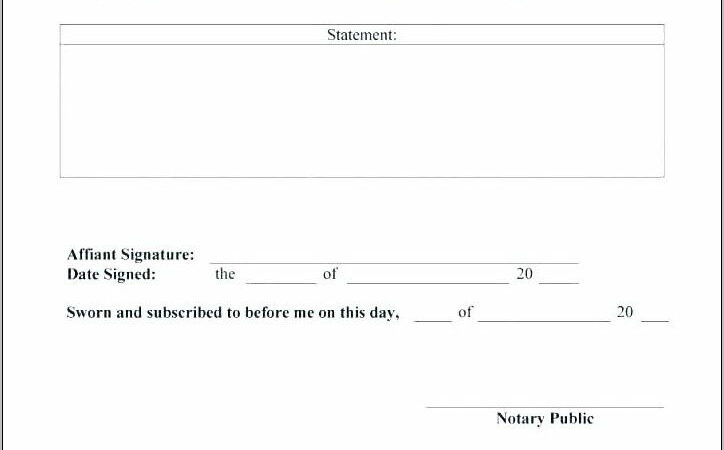 Notary Public Affidavit Template