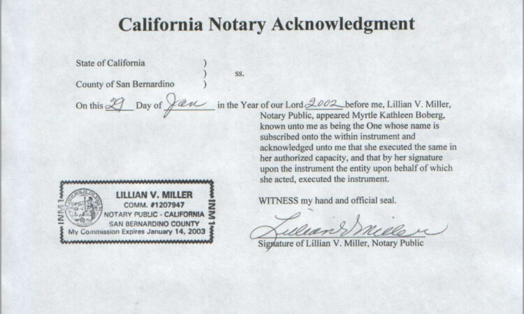 Notary Public Forms California