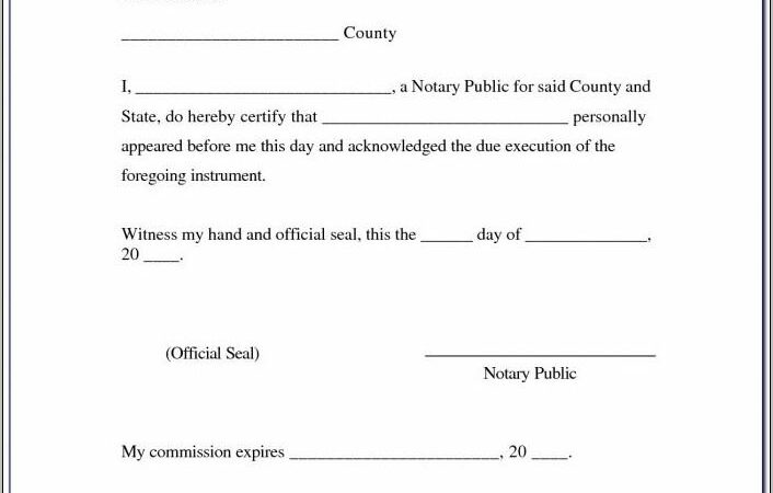 Notary Public Template Nc