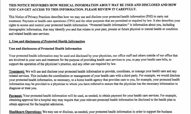 Notice Of Confidentiality Form