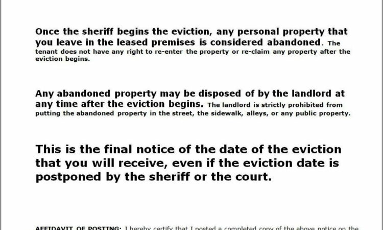 Notice Of Eviction Template Texas