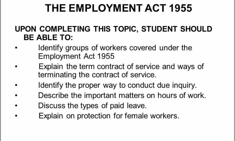 Notice Of Termination Employment Act 1955