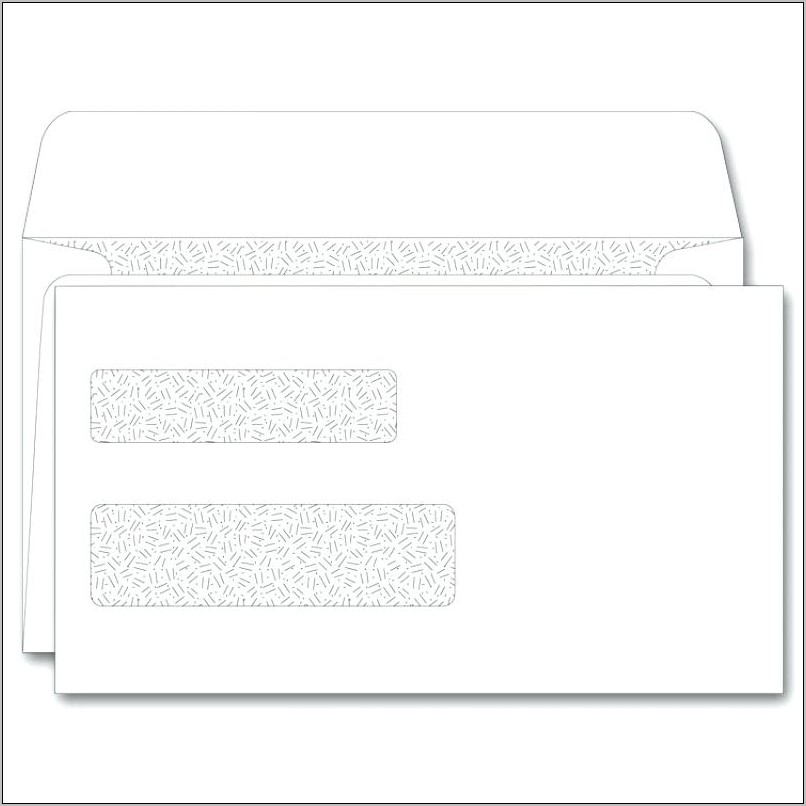 Number 10 Double Window Envelope Template