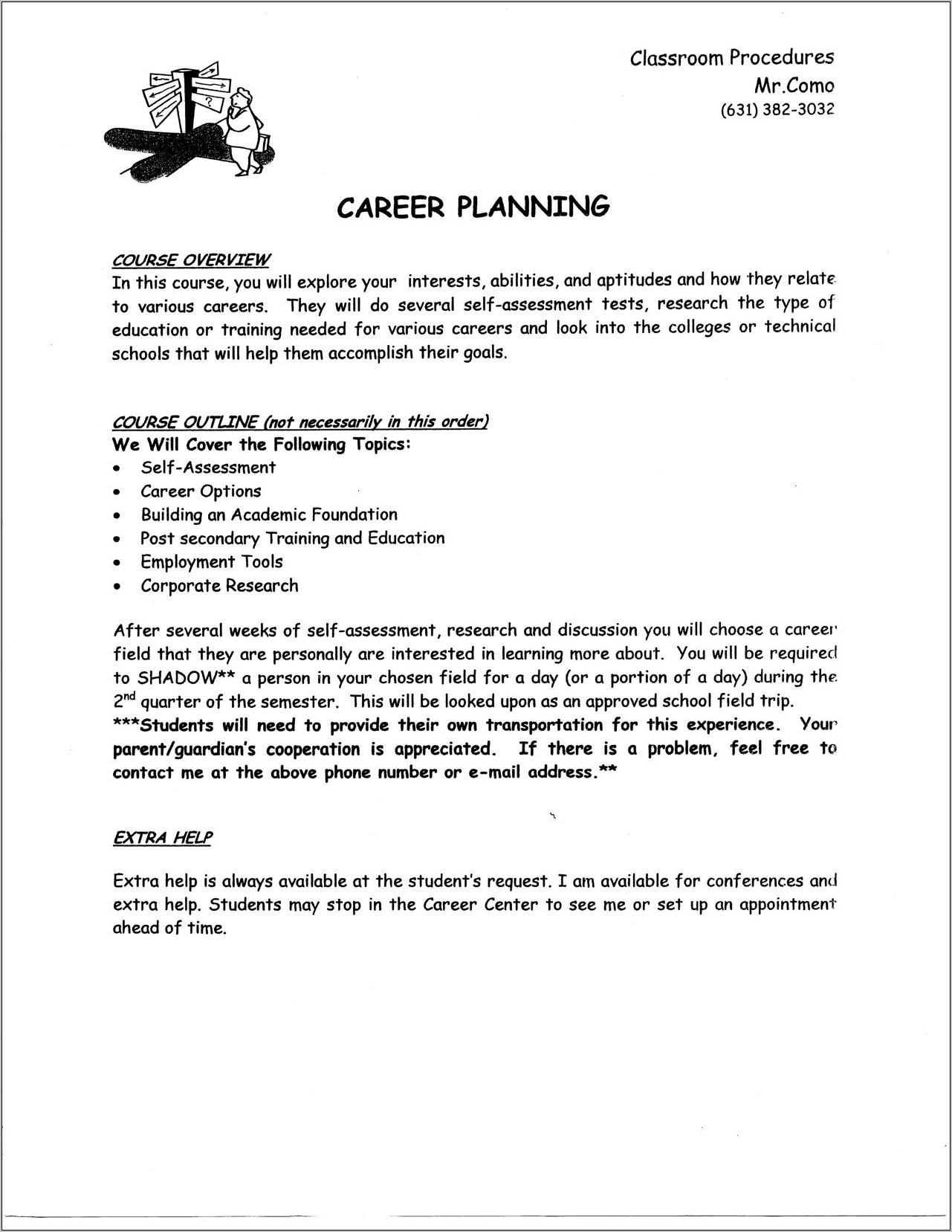 Nursing Career Plan Template