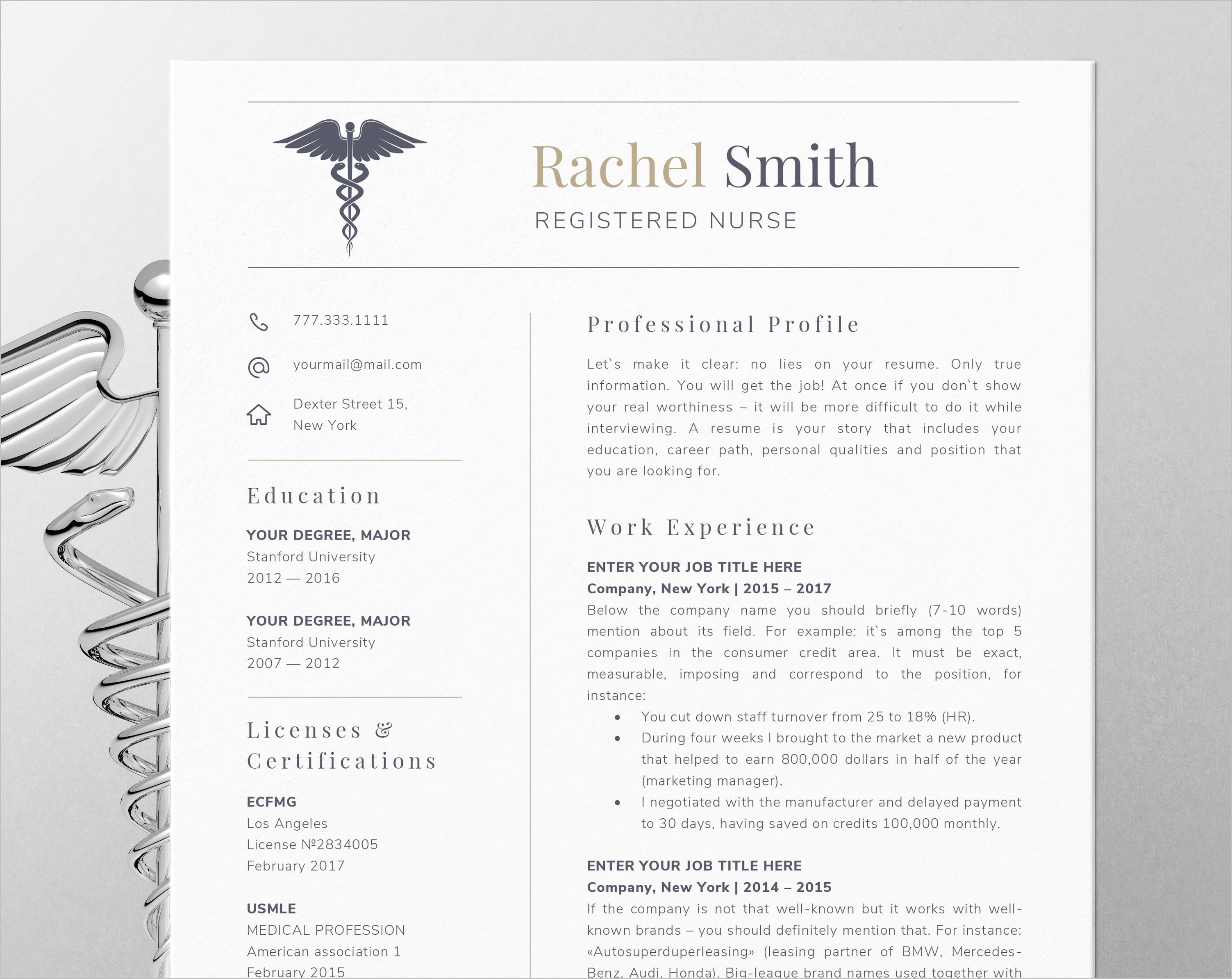 Nursing Cv Templates Australia