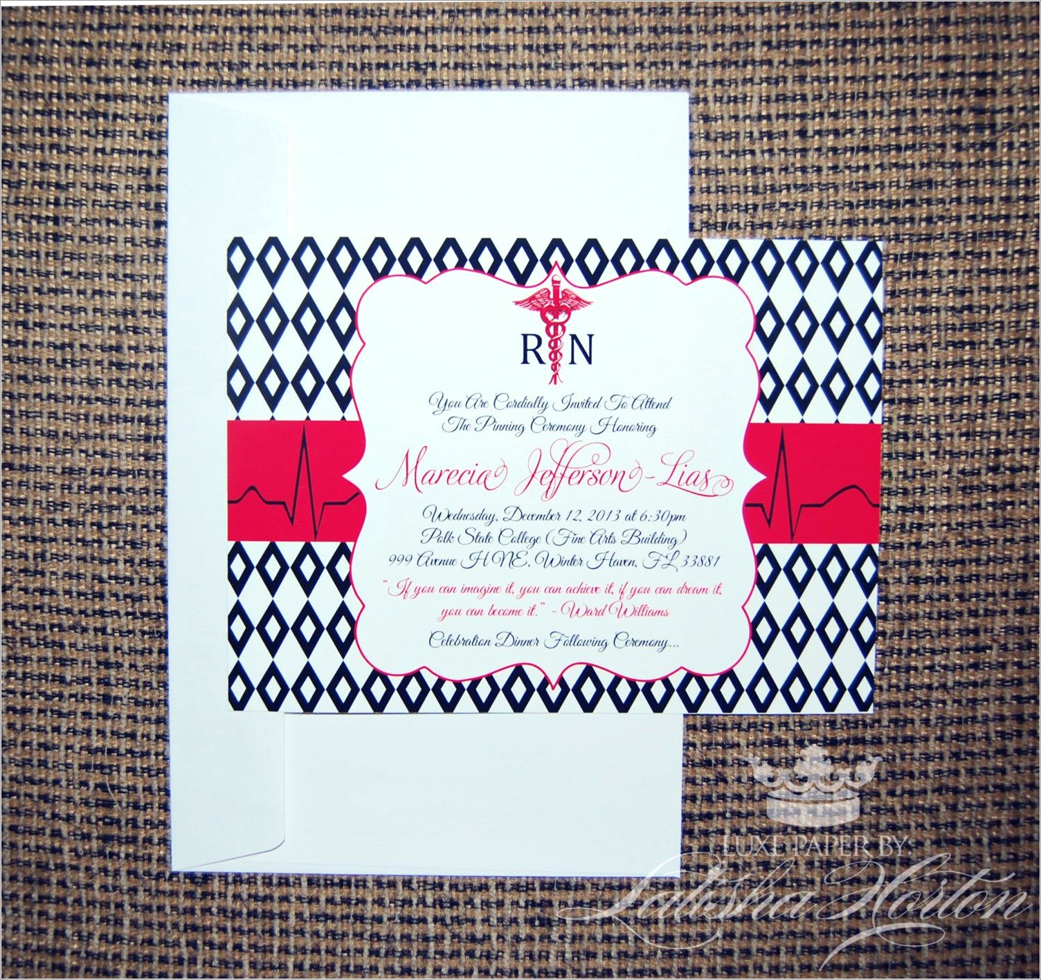 Nursing Pinning Ceremony Invitations