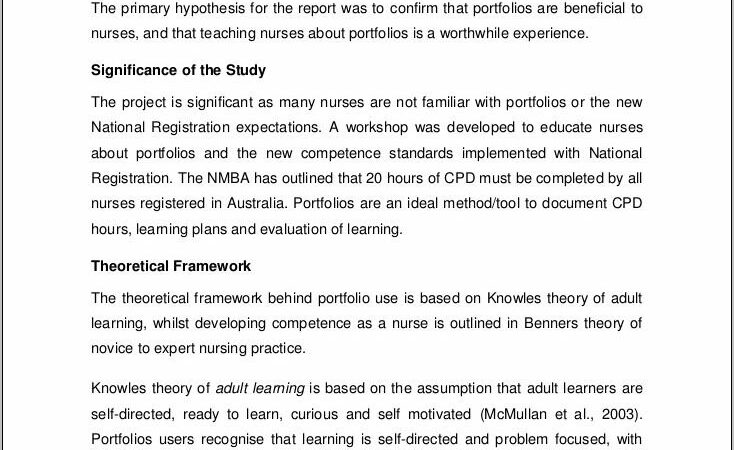 Nursing Portfolio Template Nsw