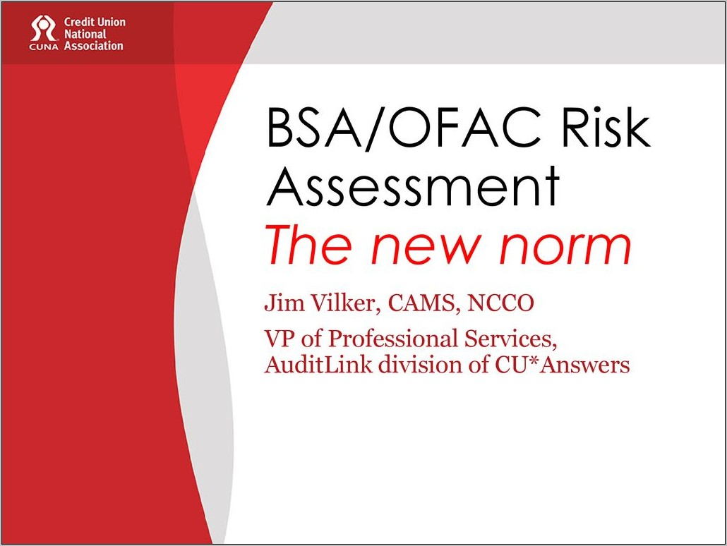 Ofac Risk Assessment Template