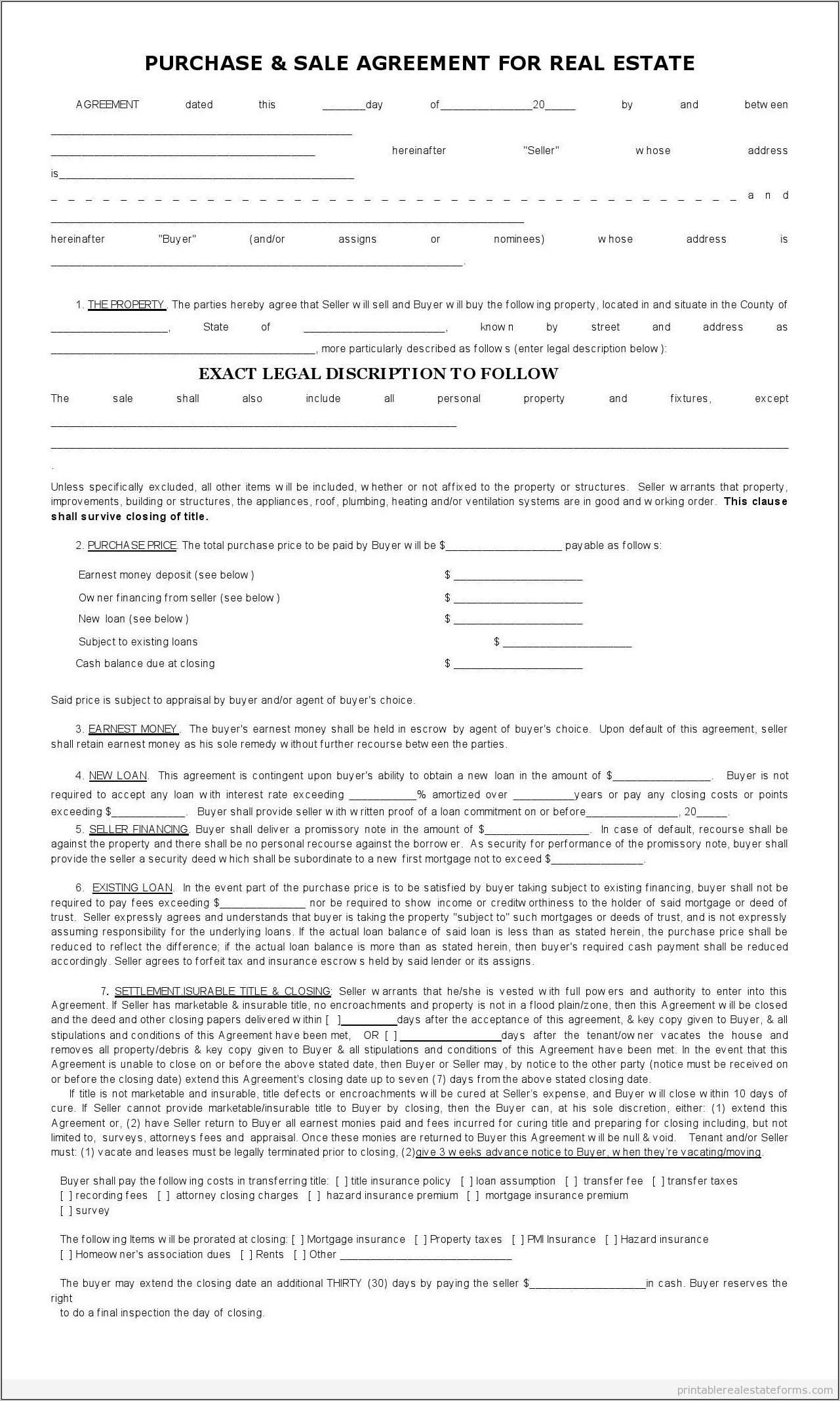 Offer And Acceptance Contract Template