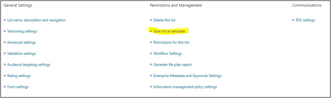 Office 365 Sharepoint List Template Missing